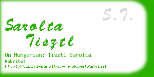 sarolta tisztl business card